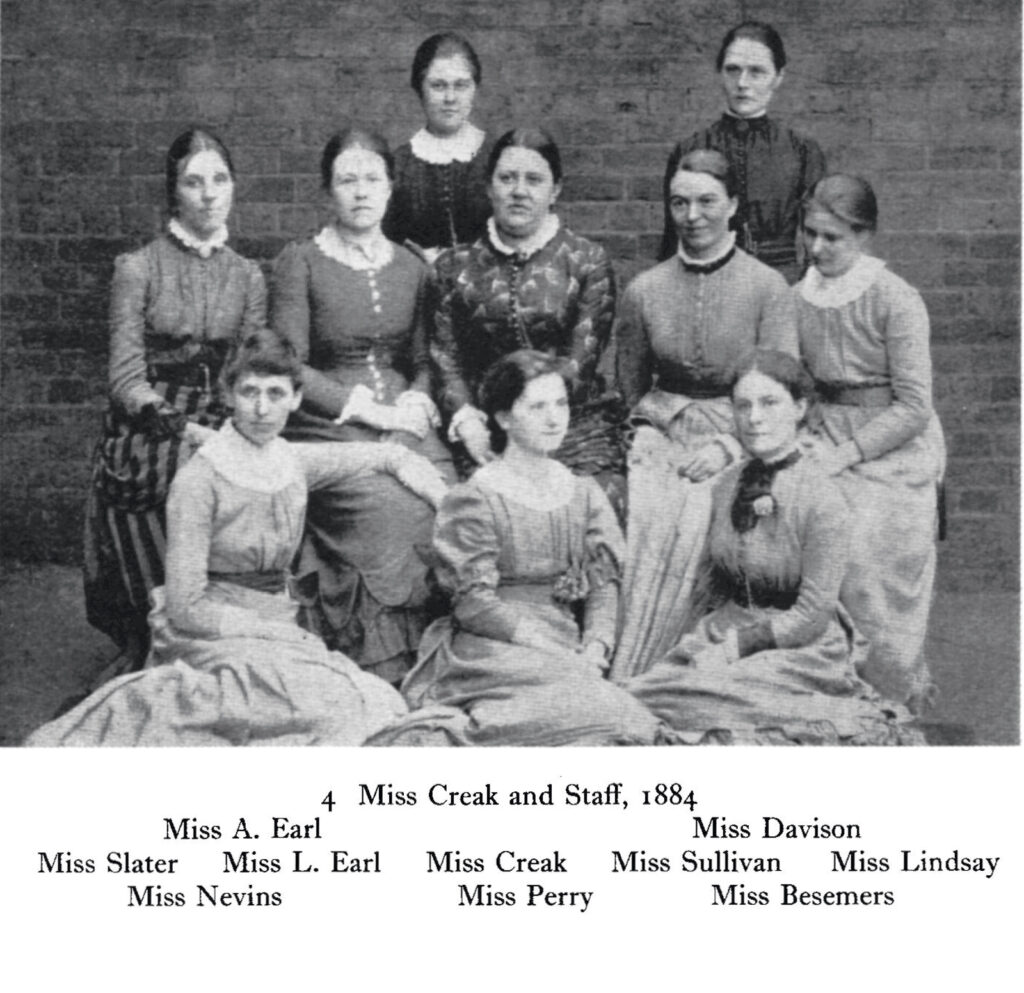 Miss Creak and Staff, 1884