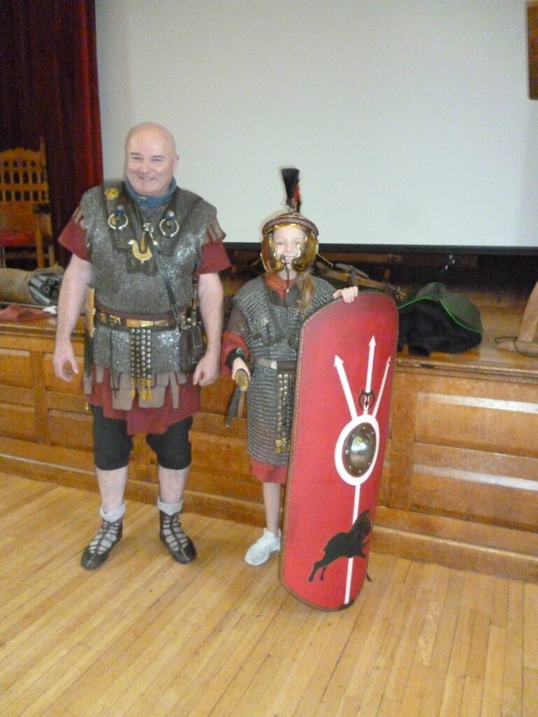 Roman Soldier experience visits KEHS and fun dress up
