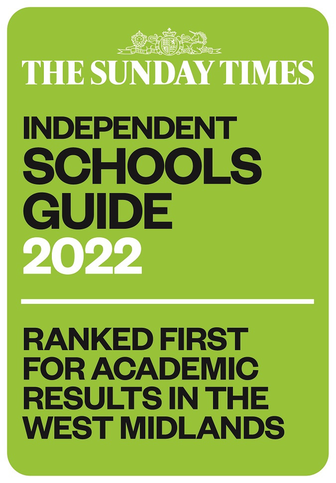 Sunday Times Parent Power ranks KEHS first independent school for academic results in the West Midlands