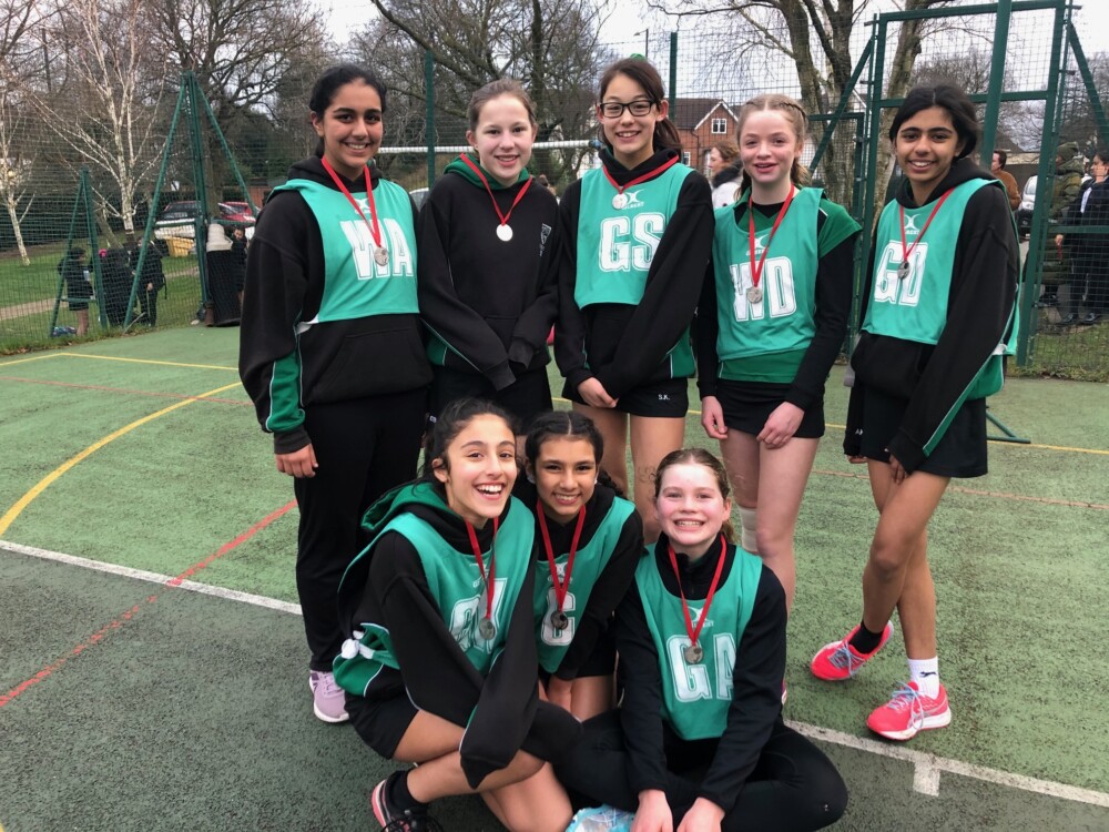 A group of girls at the Under 13 County Netball Tournament