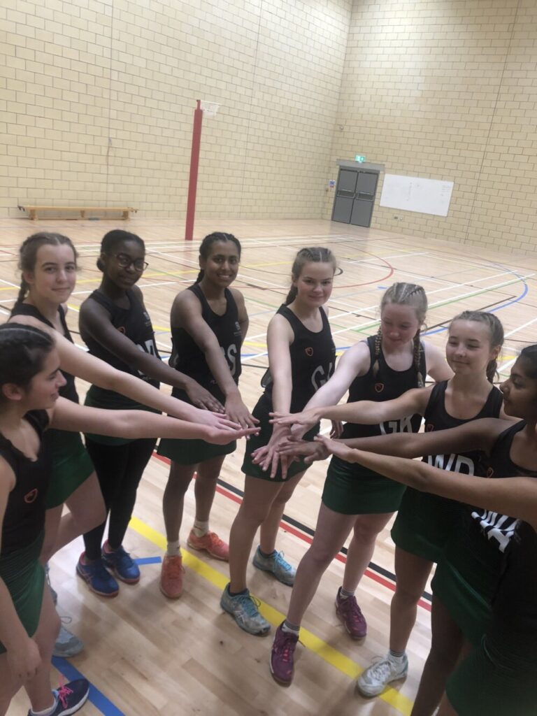 A group of girls at the Under 15 Netball Team Make it Through to the National Semi Finals Plate